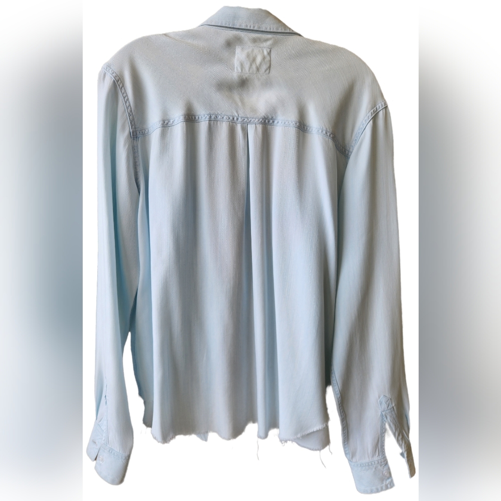 Euc Rails Button Up With Raw Edges, Luxurious Lyo… - image 2